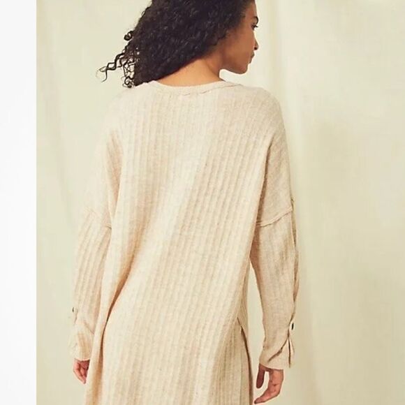 NWT FREE PEOPLE AROUND THE CLOCK KNIT PULLOVER - Picture 2 of 3
